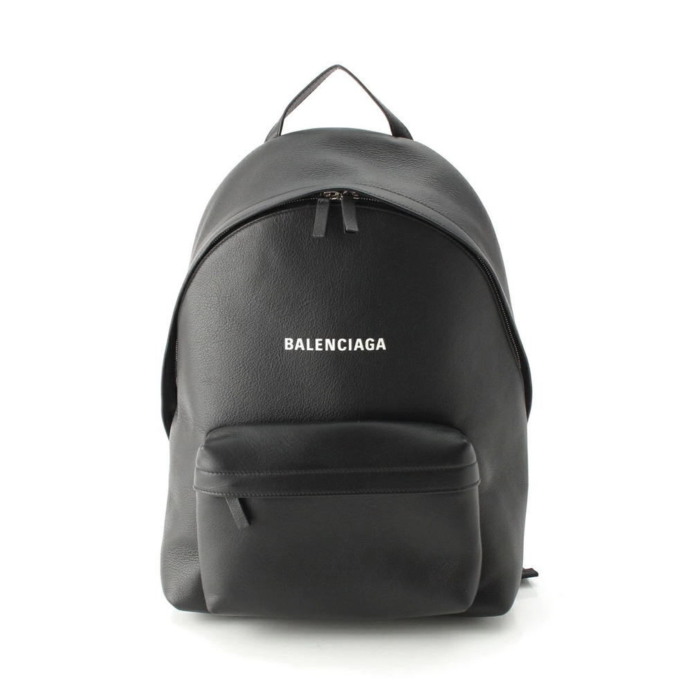 Balenciaga Leather Backpack Daypack Black